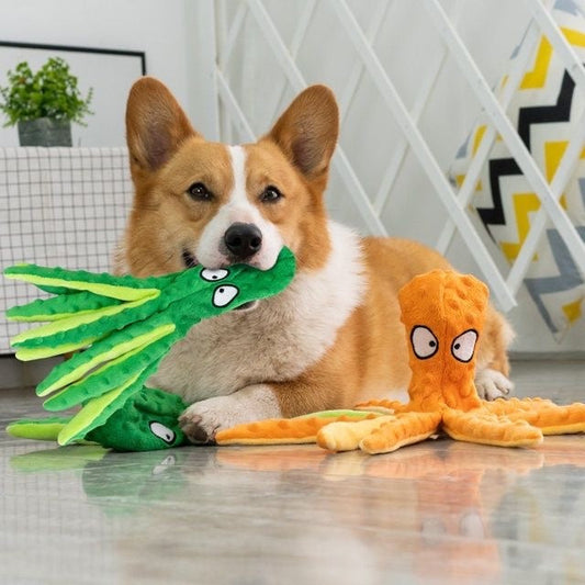 Octopus Plush Squeaky Dog Toy