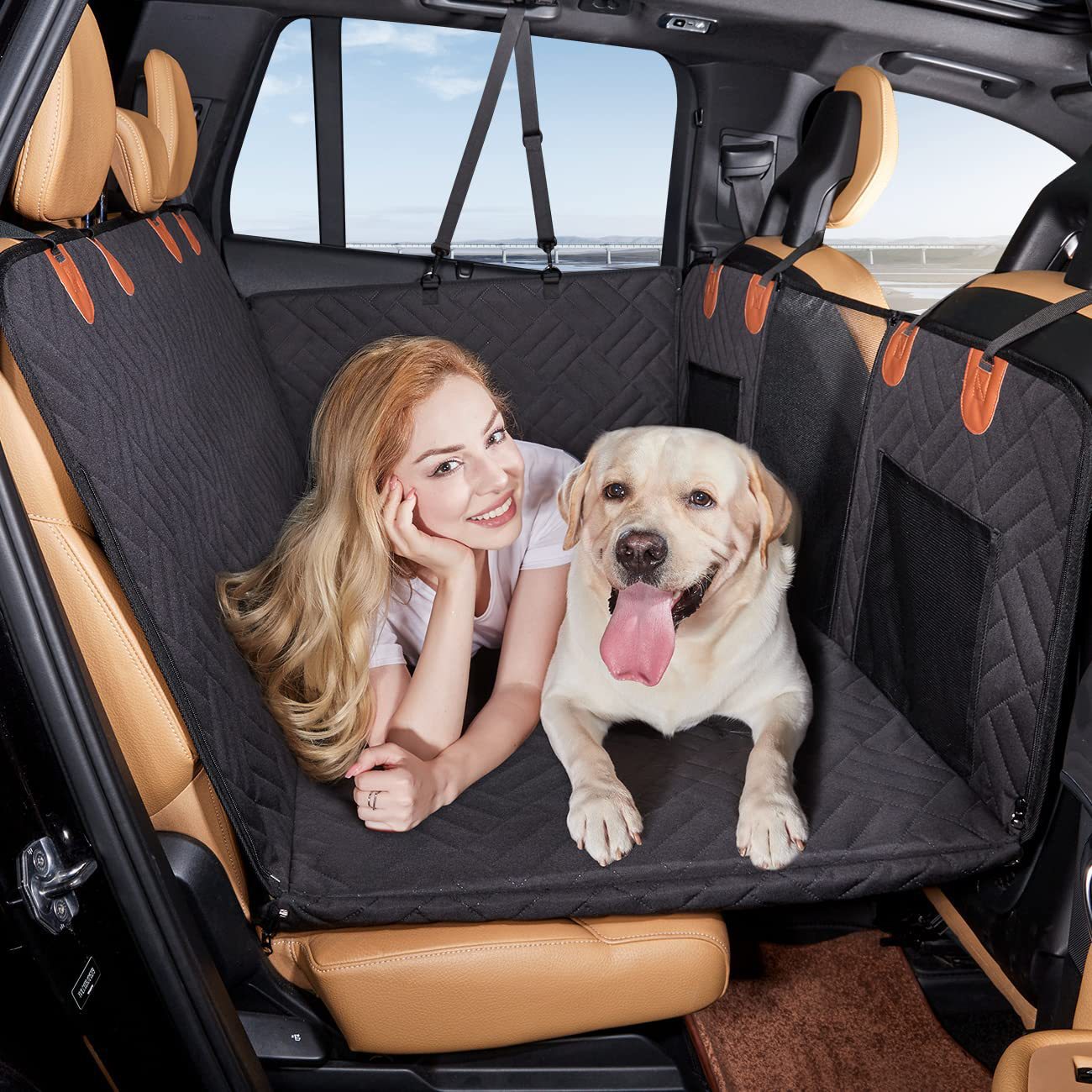 Hard Bottom Car Seat Cover for Dogs