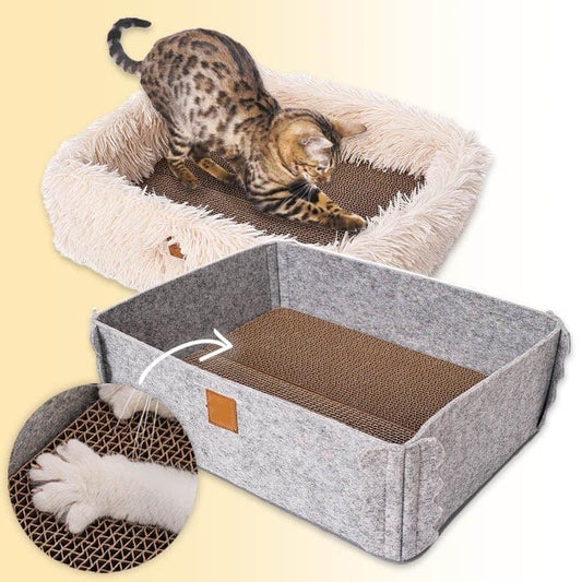 2-in-1 Cat Scratcher and Bed